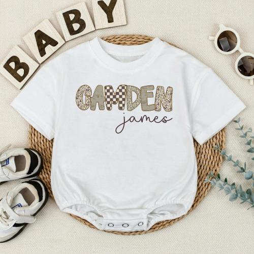 Personalized Camo Baby Bubble Romper, Custom Duck Camo Name Bodysuit, Hunting Baby Clothes, Baby Shower Gift, Southern Baby Boy Gift