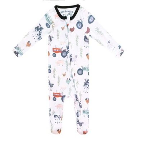 Copper Pearl | Jo Zip-up Footie 0-3m