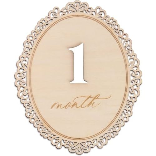 Monthly Milestone Signs for Baby, 1–12 Month Baby Markers, Newborn Photography Accessories, Nursery Decoration (D29)