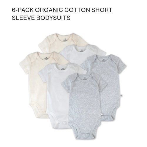 6-Pack Organic Cotton Short Sleeve Bodysuits | Honest Baby Clothing