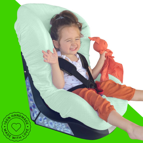 4 layers Muslin car seat cover for baby, car seat cover for boys and girl, universal baby car seat cover liner, infant carseat liner gifted