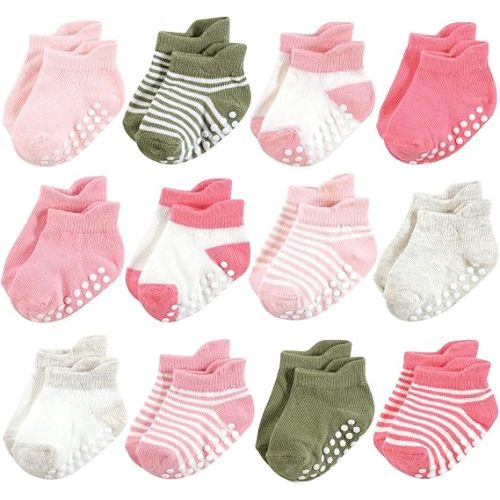 Hudson Baby Unisex Baby Non-Skid No-Show Socks