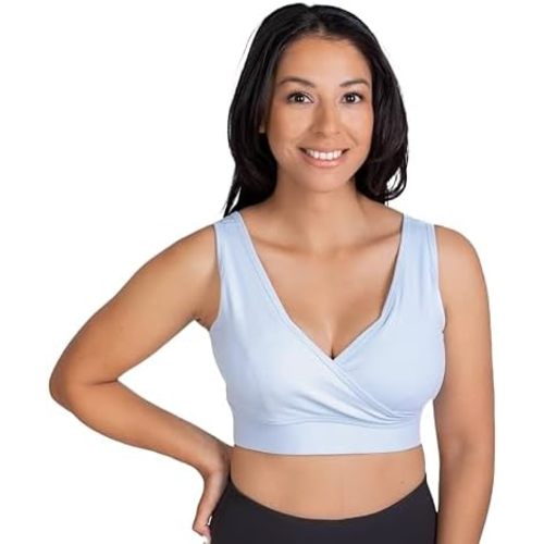 Everyday Luxe Nursing & Hands-Free Pumping Bra - Nursing and Pumping Bra Fits All Standard Pump Flanges and Wearable Pumps