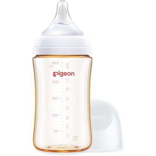 Pigeon PPSU Wide Neck Anti-Colic Nursing Baby Bottle, 8 oz, 1-Pack