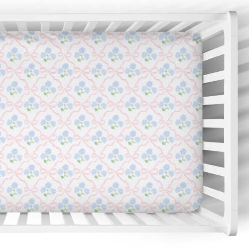 Crib Sheet | Ribbon Trellis