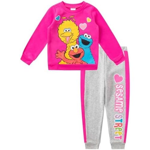 Sesame Street Girls 2 Piece Sweater and Pants Set for Infant and Toddler
