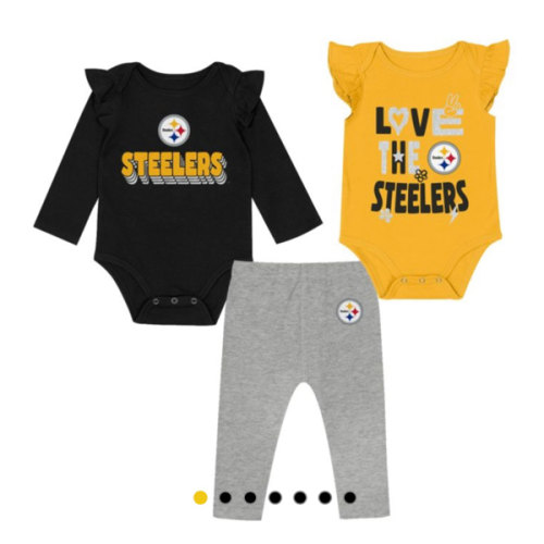 Pittsburgh Steelers Infant Girls Play Date Creeper & Pant Set