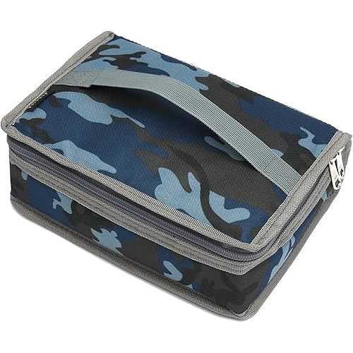 FlowFly Small Insulated Lunch box Portable Soft Bag Mini Cooler Thermal Meal Tote Kit with Handle for Work & School, Camo