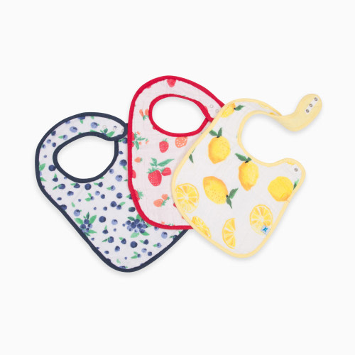 Cotton Muslin Classic Bib (3 Pack) - Berry Lemonade