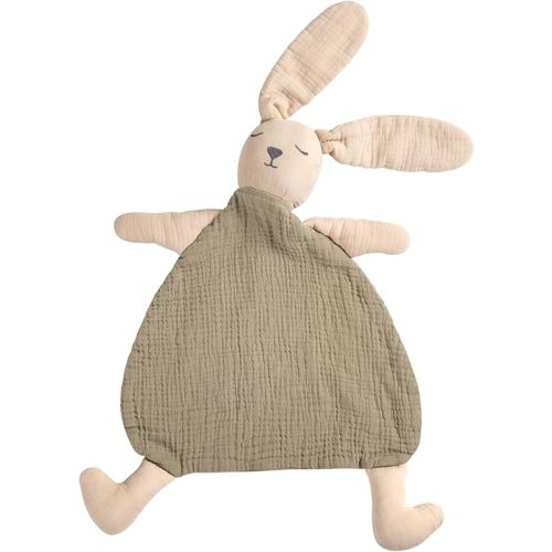 lulumoon Bunny Baby Security Blanket: Skin-Friendly Muslin Snuggle Lovey