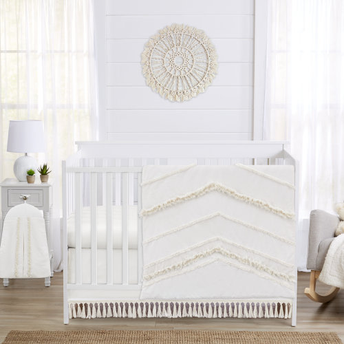 Sweet Jojo Designs Boho Fringe Ivory 5 Piece Crib Bedding Set | Wayfair