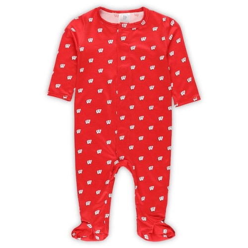 Newborn & Infant ZooZatz Red Wisconsin Badgers Magnetic Closure Sleeper