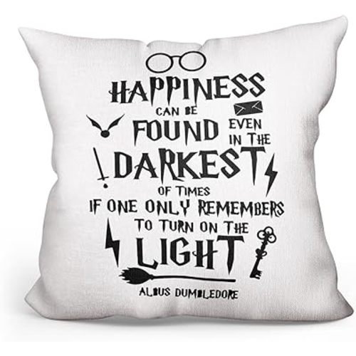 Tuilia Funny Library Quotes Throw Pillow Cover Cute Pillow Case Linen Pillowcase Cushion Case Home Decor Gifts - 18x18 Inch Brown