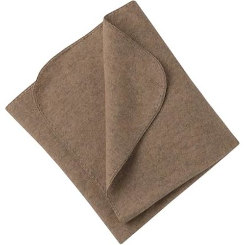 Ecoable Kids Thermal Throw: Organic Merino Wool Baby Receiving Blanket, 31x40 inches (Walnut)