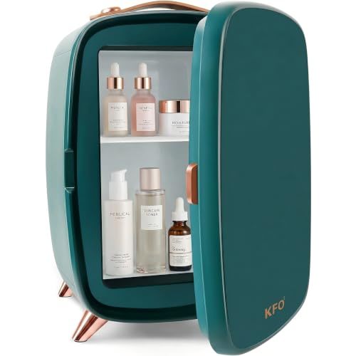 KFO Mini Skincare Fridge 6L | Ultra-Quiet Beauty Fridge for Cosmetics & Drinks | 6°C Cooling + 20dB Silent | Adjustable Shelves & Portable Design