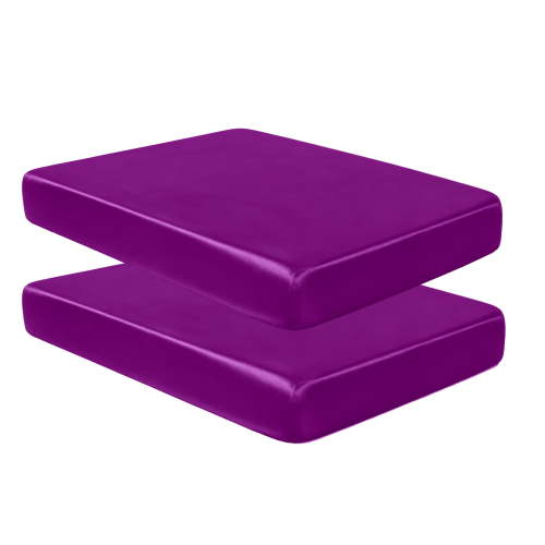 Lorviah 2 Pack Satin Fitted Crib Sheet for Standard Crib & Toddler Mattress - 28"x52" - Soft Smooth, Purple