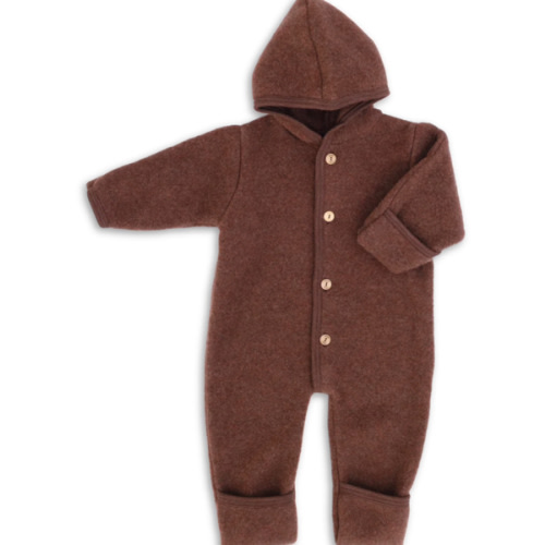 Hooded Genuine Wool Overall Outerwear