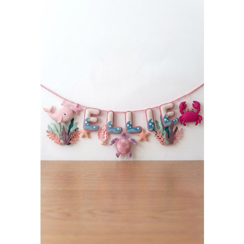 Custom Coastal Name Garland (Personalized) – Ocean Wave Letters