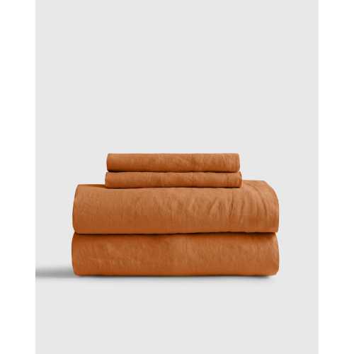 Linen Sheets | Quince in Terracotta