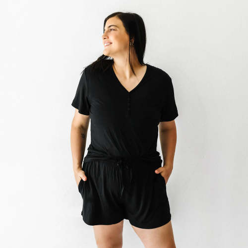 Black Women's Pajama Shorts - Little Sleepies