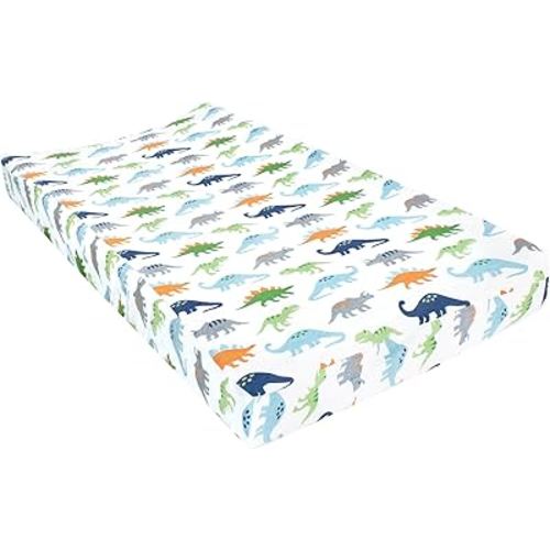 Hudson Baby Unisex Baby Changing Pad Cover, Dinosaurs, One Size
