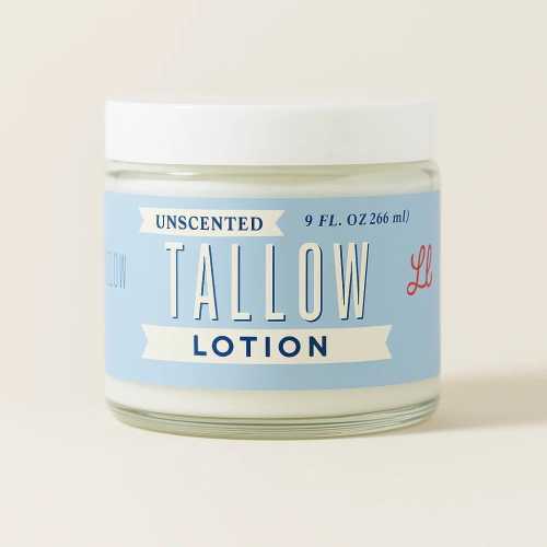 Unscented Tallow Lotion - Pure, Preservative-Free One Ingredient Moisturizer by Lady May Tallow