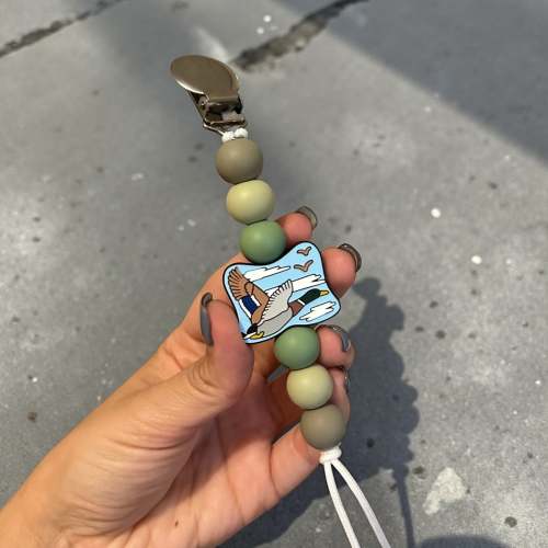 Mallard Sky Paci Clip