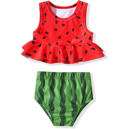 Aalizzwell Toddler Baby Girl Bathing Suit Two Piece Swimsuit Bikini Beach Wear