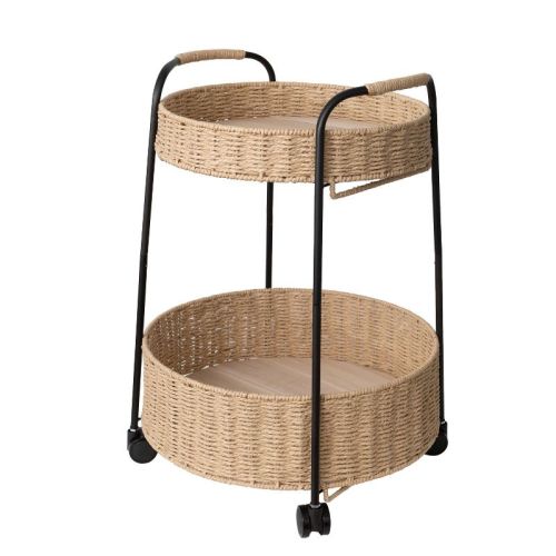 RGI Home 2-Tier Natural Woven Cart