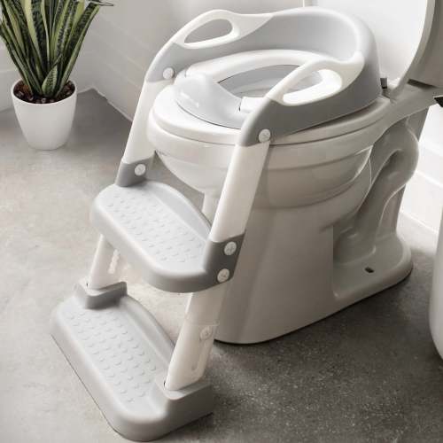 Jool Baby Potty Training Seat with 2 Step Ladder - Gray