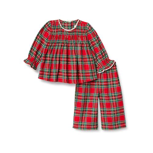 Amazon Essentials x Sofia Grainge Toddler and Baby Girls' Long Sleeve Flannel Set