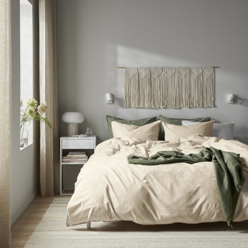 ÄNGSLILJA Duvet cover and pillowcase(s) - natural Twin