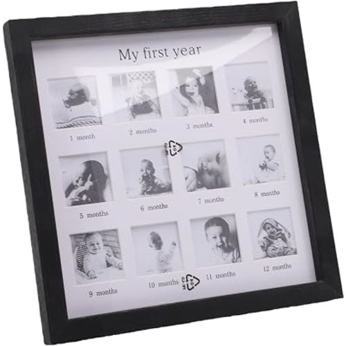 LICAEVEY Baby First Year Picture Frame, 12 Month Newborn Monthly Photo