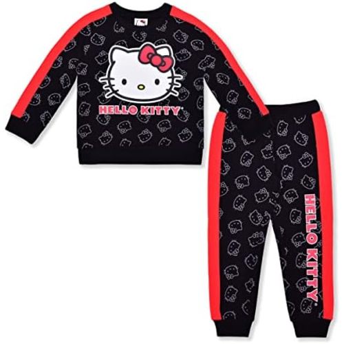 Hello Kitty Plush Girls 2 Piece Sweater Top and Pants Set for Infants, Toddlers, and Big Kids