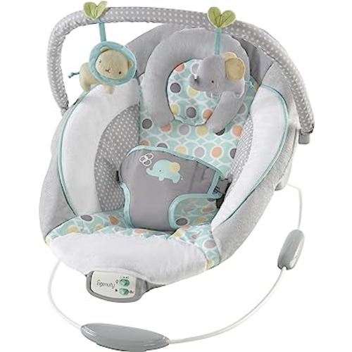 Ingenuity Soothing Baby Bouncer Infant Seat with Vibrations, -Toy Bar & Sounds, 0-6 Months Up to 20 lbs (Morrison)