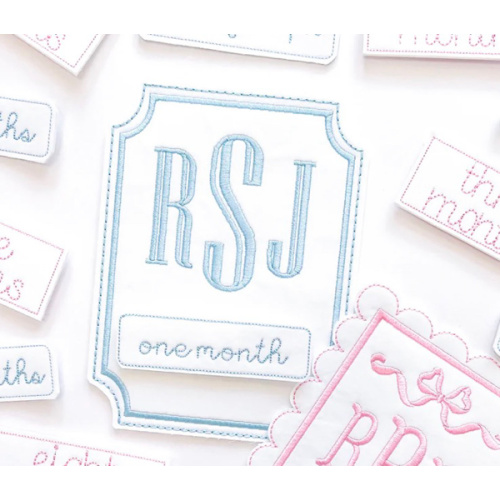 Boy Embroidered Milestone Cards