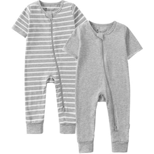 Jimonda Baby Footless Pajamas 2-Way Zipper Sleeper 0-24Months
