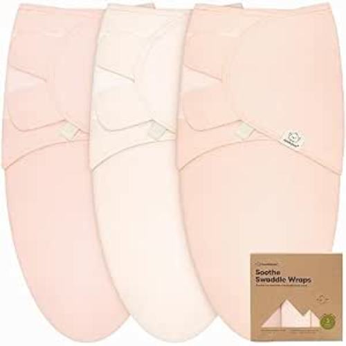 KeaBabies 3-Pack Organic Baby Swaddles for Newborns, Infant (Angelic, 0-3M) | Baby Girls, Boys, Soft Organic Cotton, Newborn Swaddle Sleep Sack, Nursery Swaddling Blankets