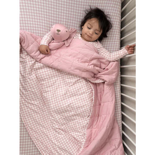 Pink Gingham 1.0 TOG Bamboo Viscose Baby Cloud Blanket | Cloud Comforter