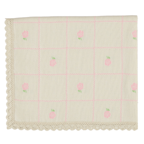BEBE ORGANIC ROSIE JACQUARD BLANKET (OS)