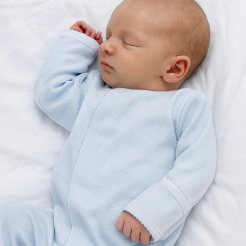 Baby Boy Converter Gown - Pima Cotton - Essentials Mini Stripes - Blue – Magnolia Baby