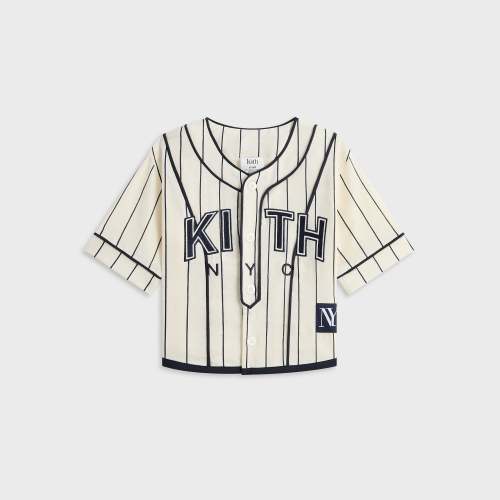 Kith Baby Pinstripe Baseball Shirt - Silk