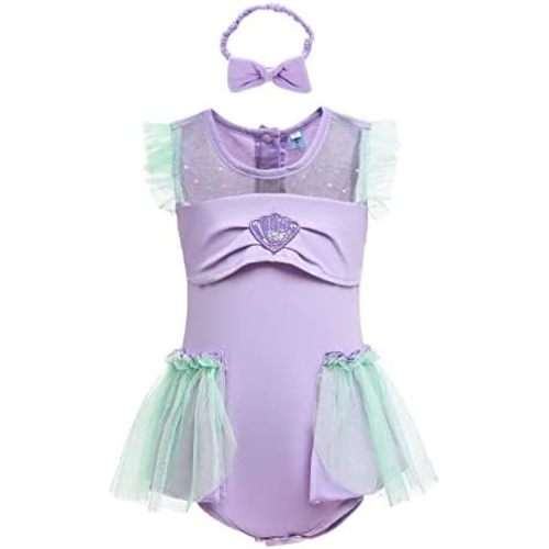 Princess Dresses Baby Girls Costume for Infant Romper Onesie Babysuit Birthday Christmas Halloween with Headband 0-18Months