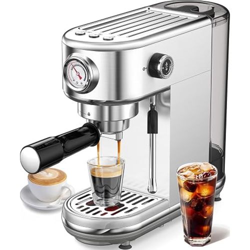 atatix Espresso Machine with Milk Frother, 20 Bar Pressure Espresso Maker