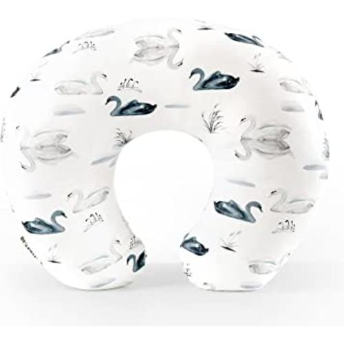 GRSSDER Nursing Pillow Cover Stretchy Minky Removable Nursing Covers for Breastfeeding Pillows, Ultra Soft Comfortable Slipcover for Baby, Pretty Swan/Watercolor Dandelion Pattern