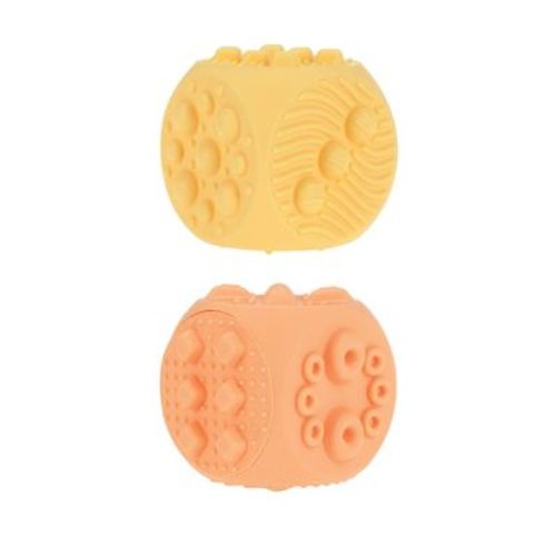 Nuby Silicone Block Poppers - Neutral - 2pk