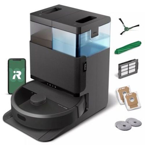 iRobot Roomba Plus 405 (G185) Combo Cordless Vacuum & Mop G185020 5.8" Cleaning Path Black