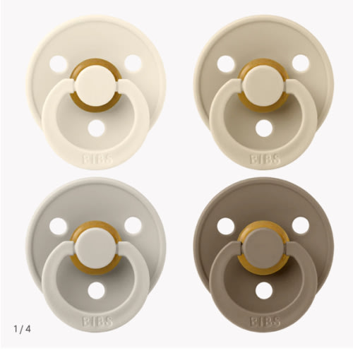 BIBS Colour 4-Pack - Ivory, Sand, Vanilla, Dark Oak Pacifiers – Bibsworld store US