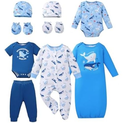 Preemie Newborn Baby Clothes Infant Essential Must Have Bodysuit Layette Set 11 Piece Preemie-18 Months