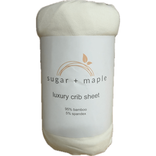 Sugar + Maple Crib Sheet- Sweet Cream